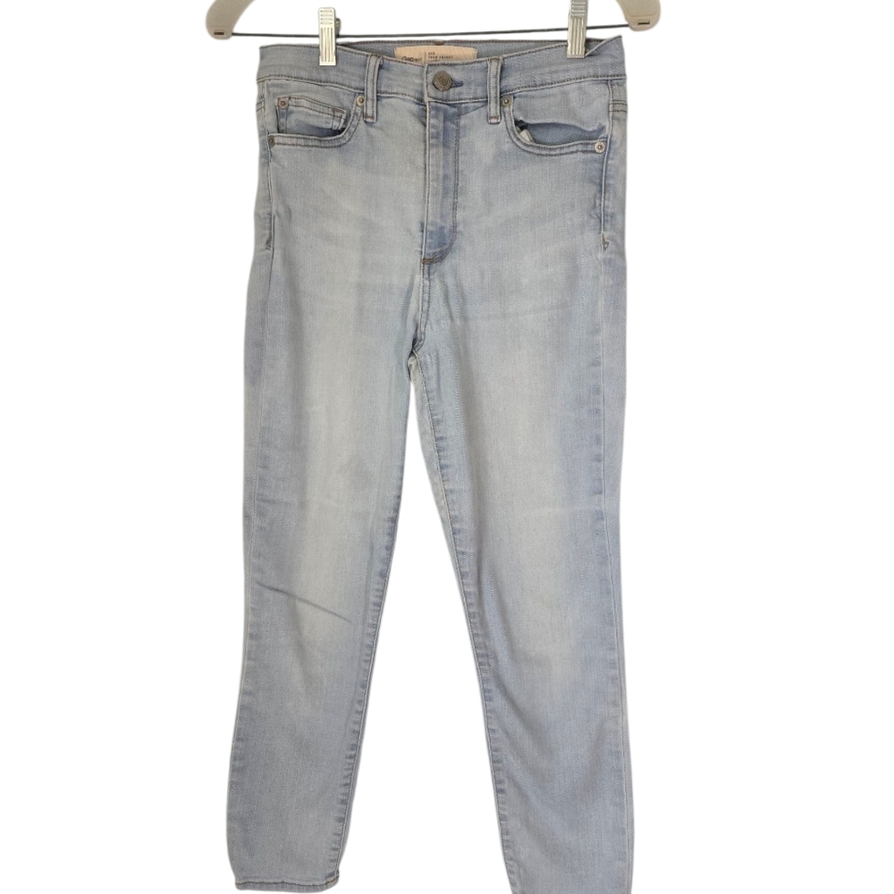 GAP True Skinny Super High Rise Crop Women's Light Wash Ankle Jeans Sz 6